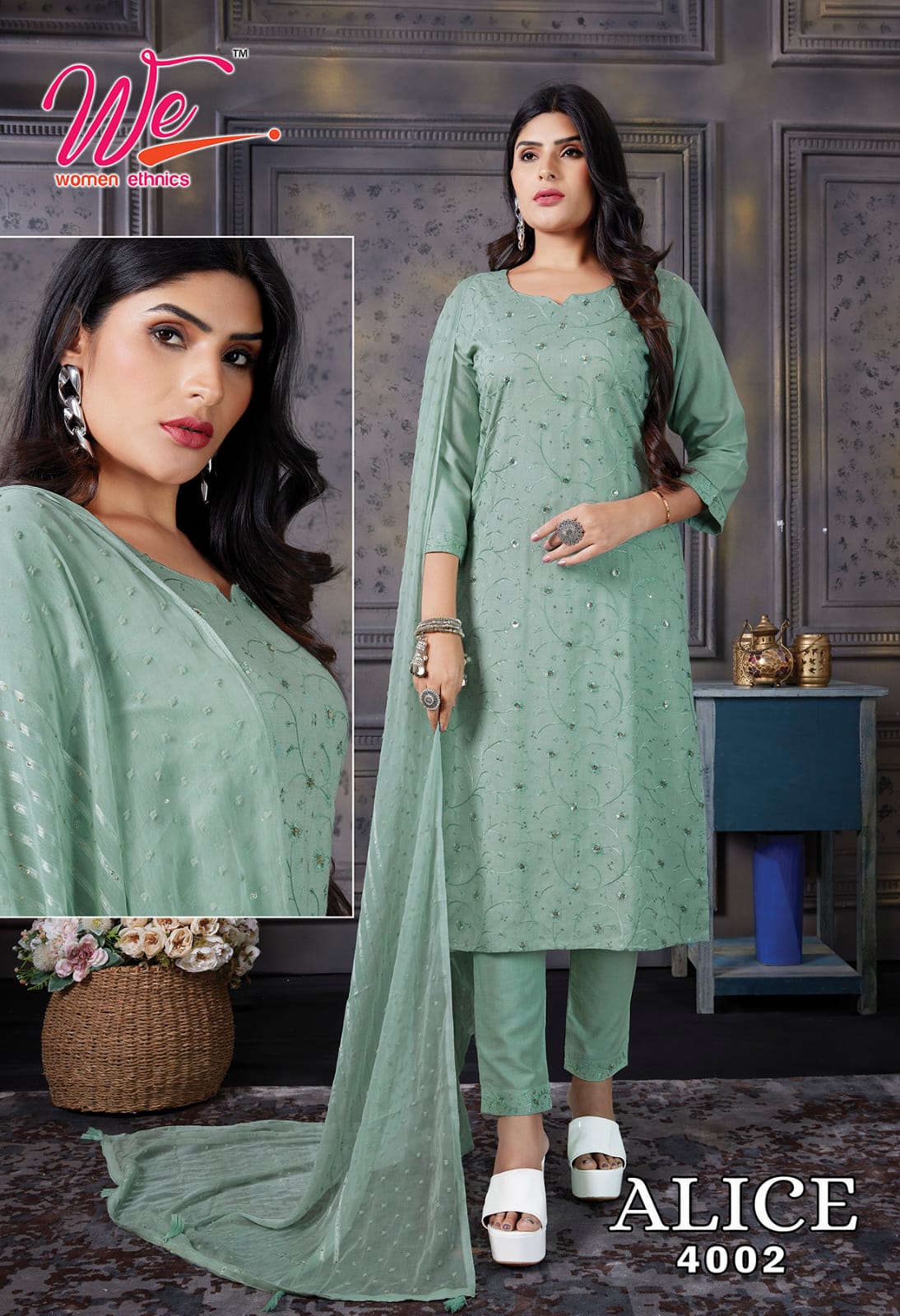 Alice By We 4001 To 4007 Rayon Designer Kurti With Bottom Dupatta Wholesale Shop In Surat